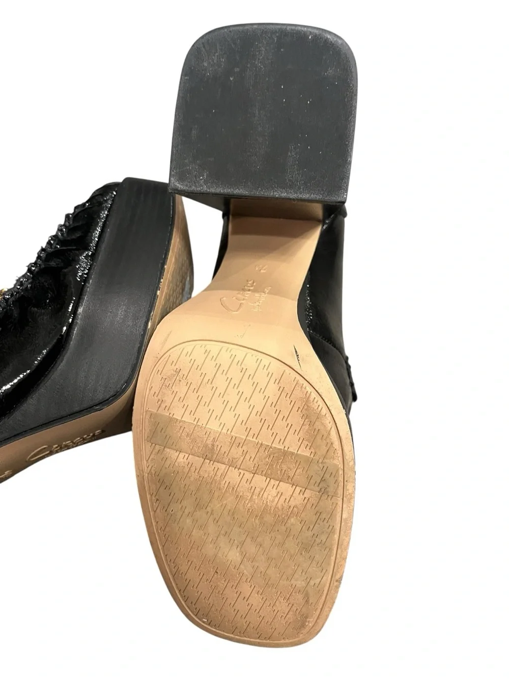 Circus by Sam Edelman Black Patent Platform Loafers Excellent Condition 7.5
